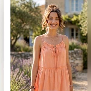 Rue Stic
Rue Stic Romantic Boho
Midi Peach Spaghetti-Strap Midi  Dress